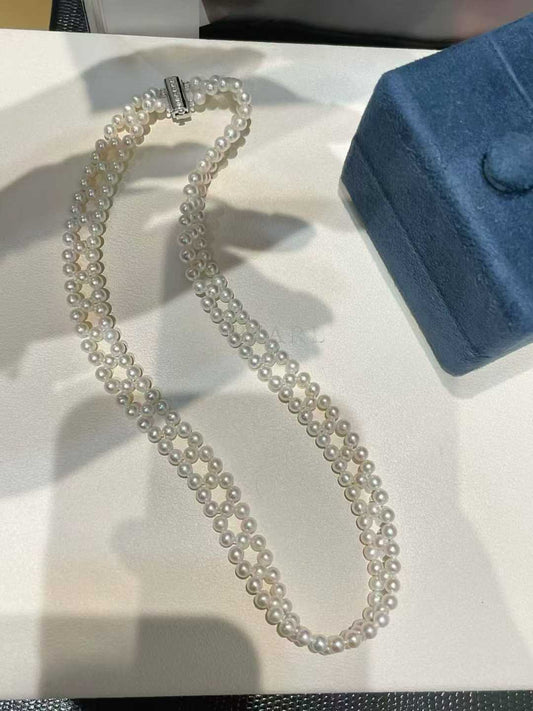 蕾丝珍珠编织颈链