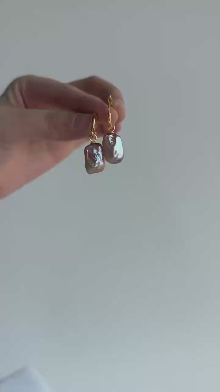 紫光方韵巴洛克耳环